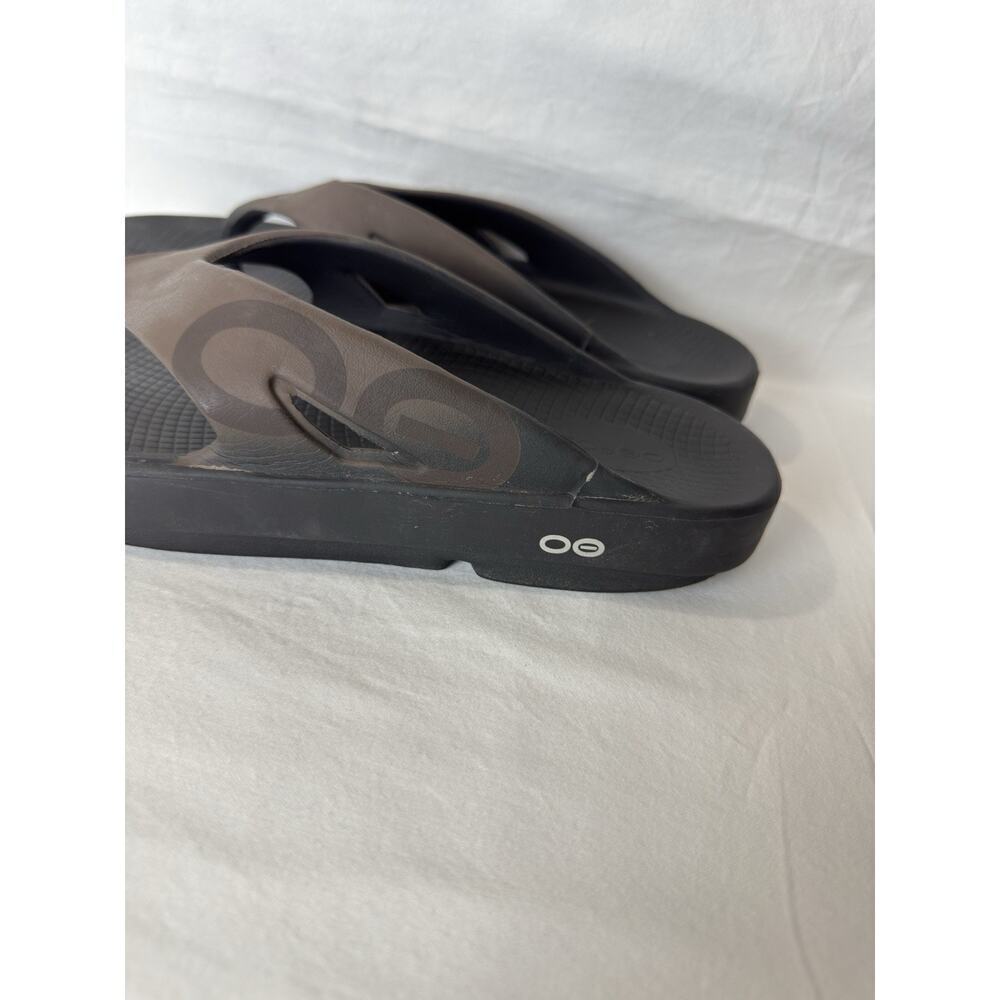 Oofos OOriginal Recovery Sandals Brown Thong Size Men 12 / Women 14 - Picture 7 of 11